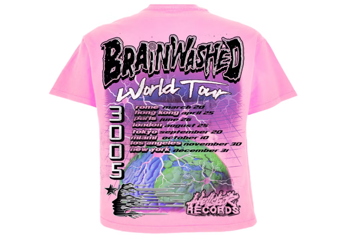 Hellstar Brainwashed World Tour T-Shirt Pink